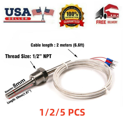 5x50mm rtd pt100 ohm - 1/2/5x50mm, probe