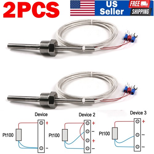 2pcs rtd pt100 temperature - 2pcs,