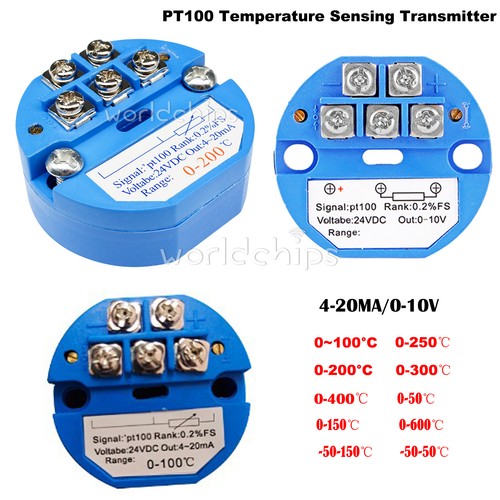 Pt100 20ma 10v - 0-10v, temperature